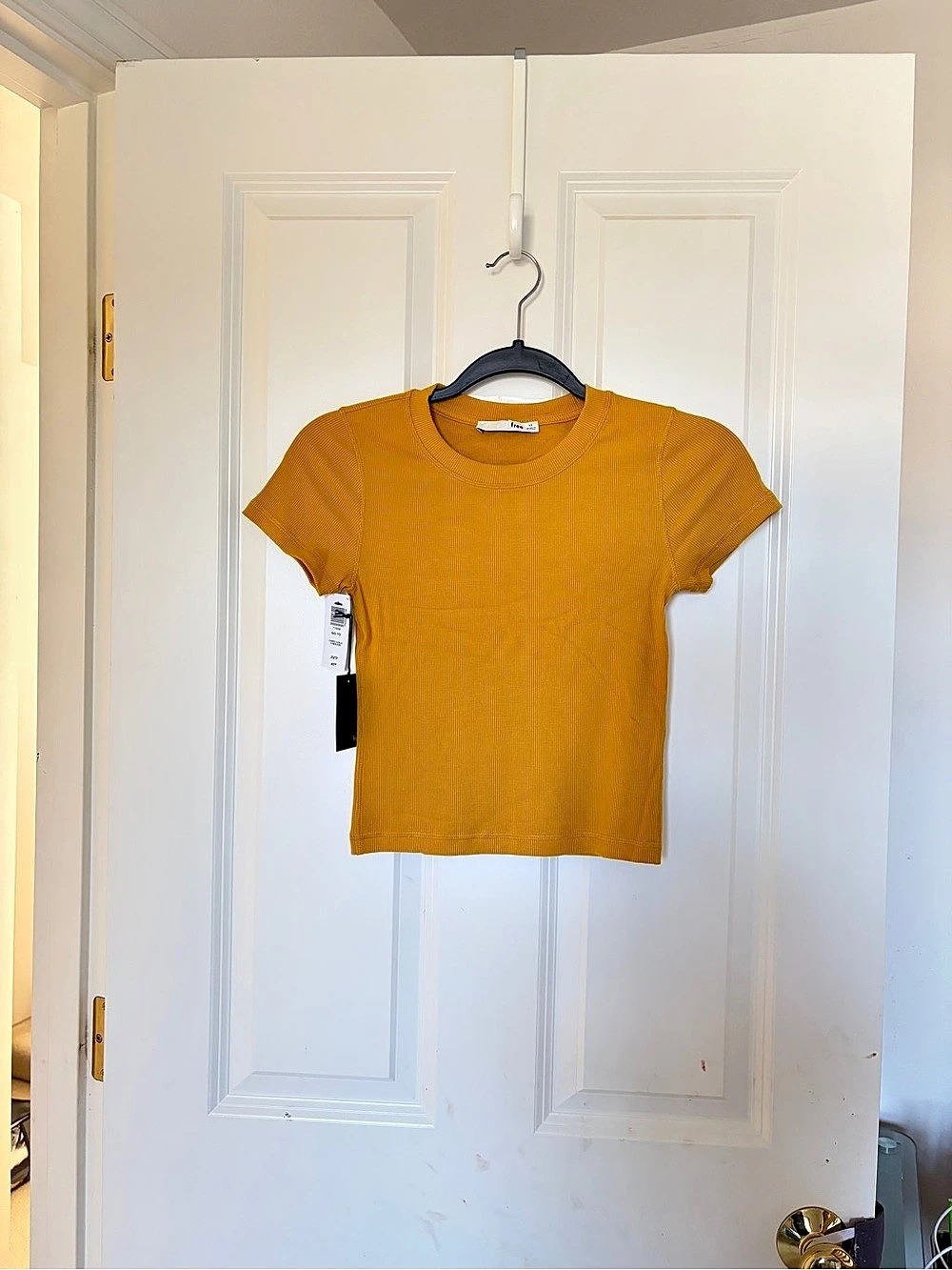 Wilfred ribbed short sleeve top in Orange XS NWT